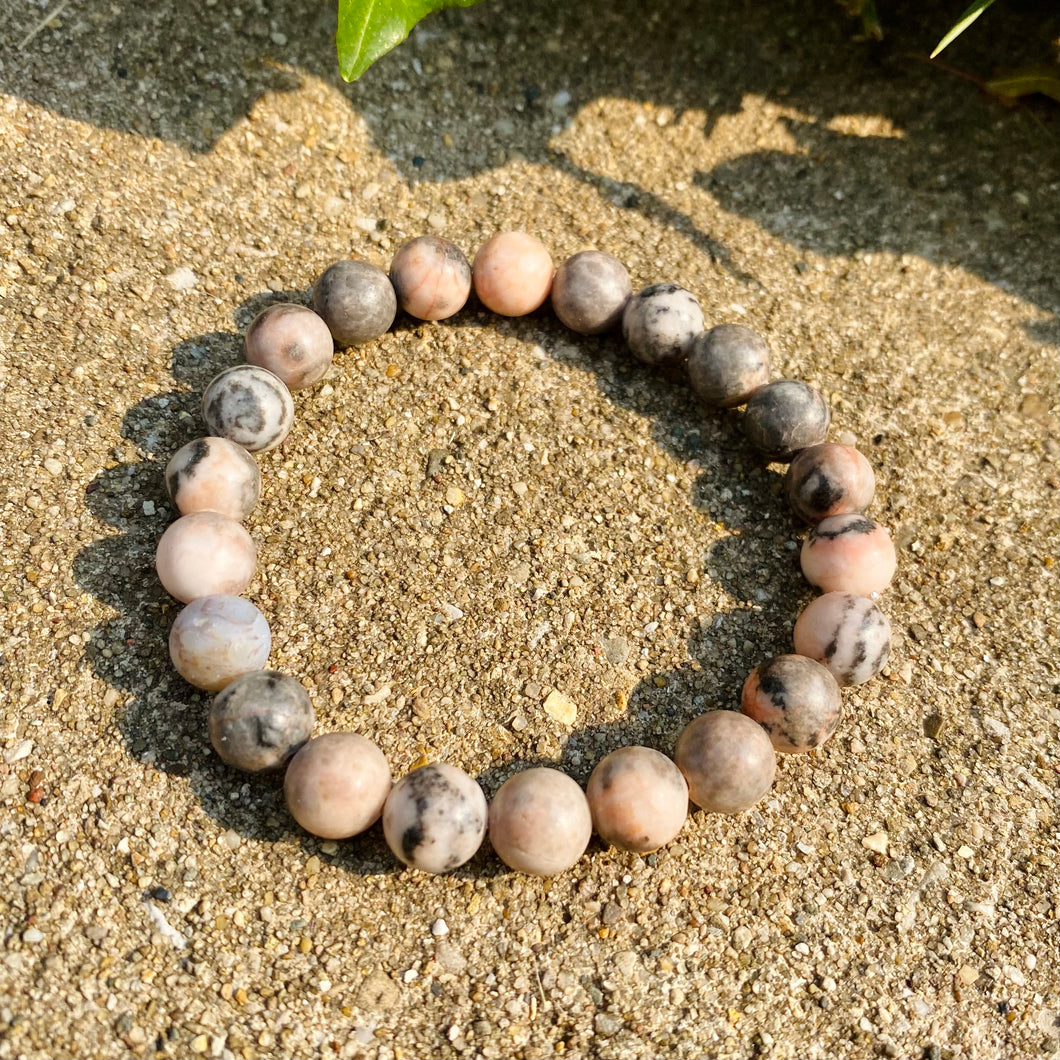 Pink Zebra Stone Bracelet