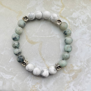 Howlite & Kiwi Jasper Bracelet