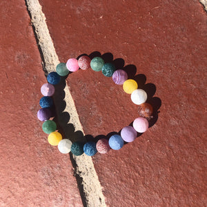 Matte Rainbow Agate Bracelet