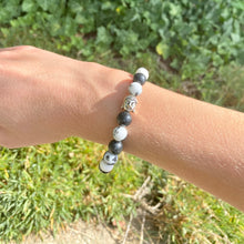 Load image into Gallery viewer, Zebra Stone Buddha Bracelet