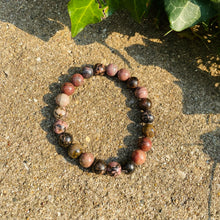 Load image into Gallery viewer, Black Lace Rhodonite Bracelet
