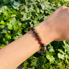 Load image into Gallery viewer, Black Lace Rhodonite Bracelet