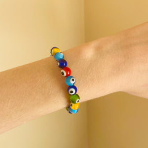 Multi-Colored Evil Eye Protection Bracelet