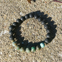 Load image into Gallery viewer, African Turquoise &amp; Lava Stone Bracelet
