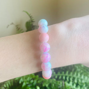 Blue & Pink Bead Bracelet