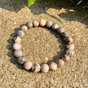 Pink Zebra Stone Bracelet