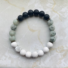 Load image into Gallery viewer, Kiwi Jasper, Howlite, Lava Stone Bracelet
