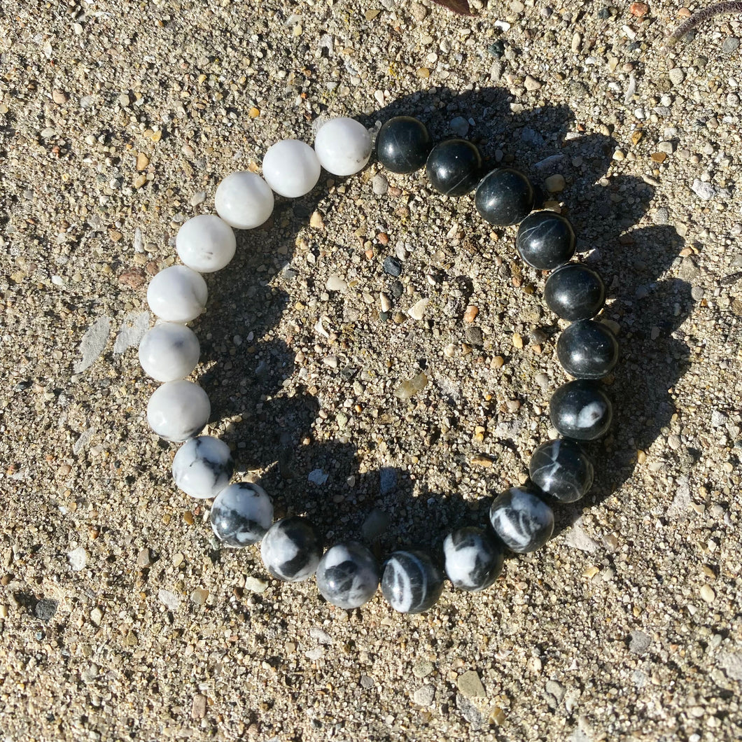 Zebra Stone Ombré Bracelet