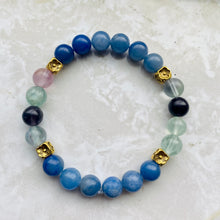 Load image into Gallery viewer, Blue Aventurine &amp; Fluorite Bracelet
