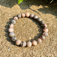 Load image into Gallery viewer, Pink Zebra Stone Bracelet