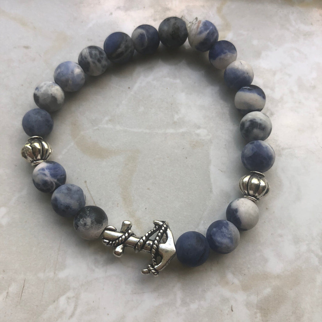 Sodalite Anchor Bracelet