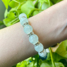 Load image into Gallery viewer, Blue Glass Lotus Bracelet