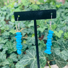 Load image into Gallery viewer, Blue Howlite Chip Earrings
