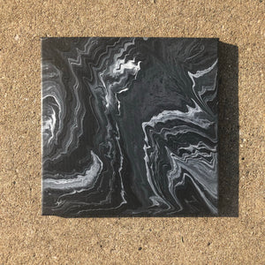 “Storm” Black & White 12x12 Painting