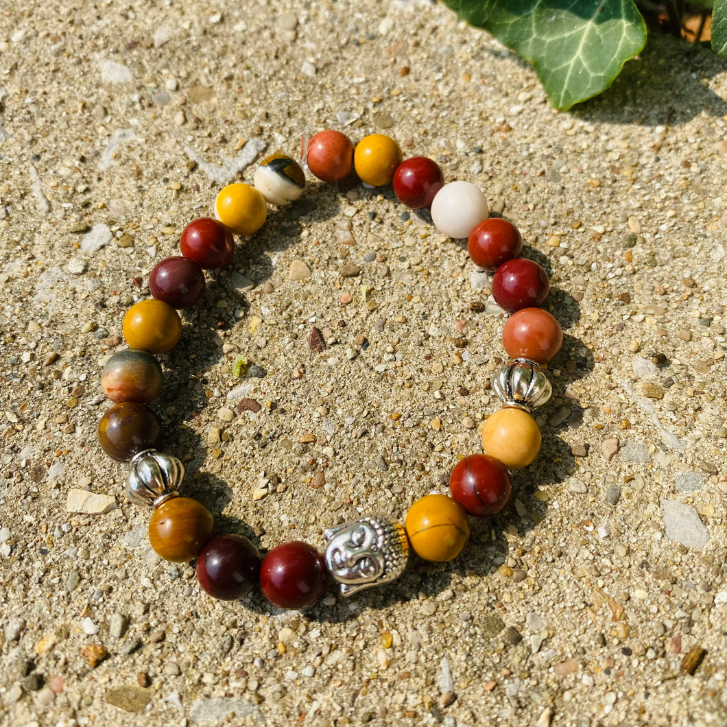 Mookaite Buddha Bracelet