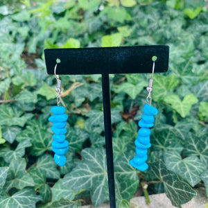 Blue Howlite Chip Earrings