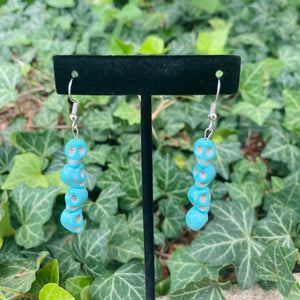 Blue Skull Earrings