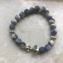 Load image into Gallery viewer, Sodalite Anchor Bracelet
