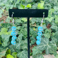 Load image into Gallery viewer, Blue Skull Earrings
