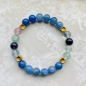 Blue Aventurine & Fluorite Bracelet