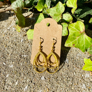 Gold Tear Drop Earrings