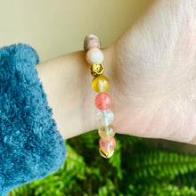 Load image into Gallery viewer, Pink Zebra Stone, Cherry Quartz, Lava Stone Bracelet

