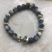 Load image into Gallery viewer, Sodalite Anchor Bracelet
